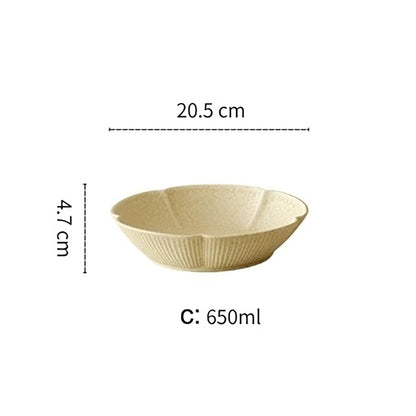 Assiette creuse en forme de fleur de prunier 