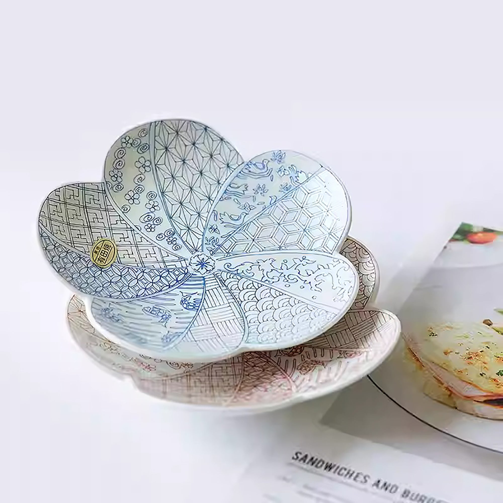 Assiette duo fleur de prunier Arita