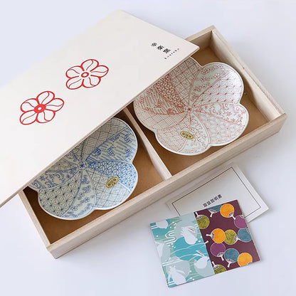 Assiette duo fleur de prunier Arita