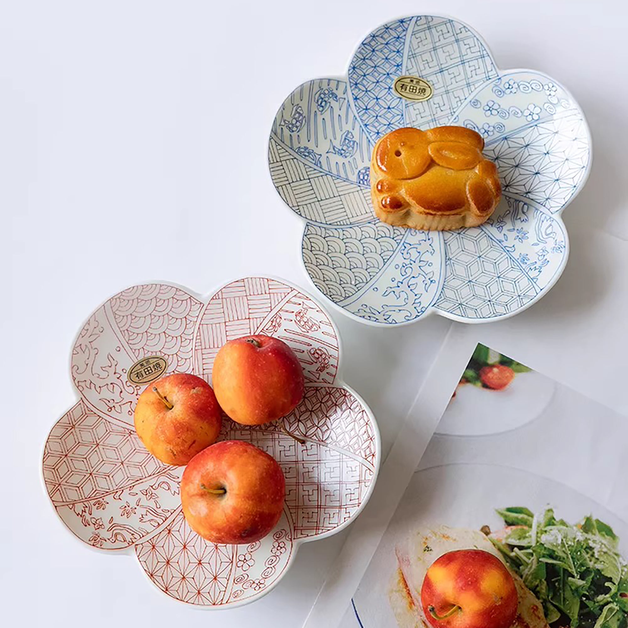 Assiette duo fleur de prunier Arita