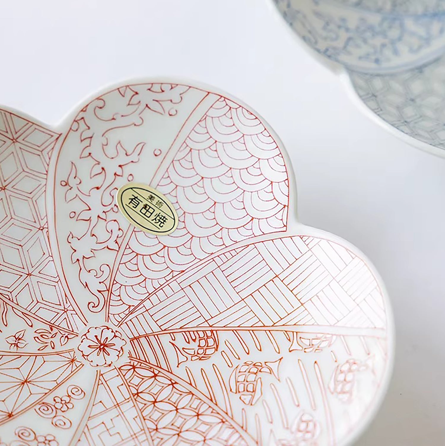 Assiette duo fleur de prunier Arita