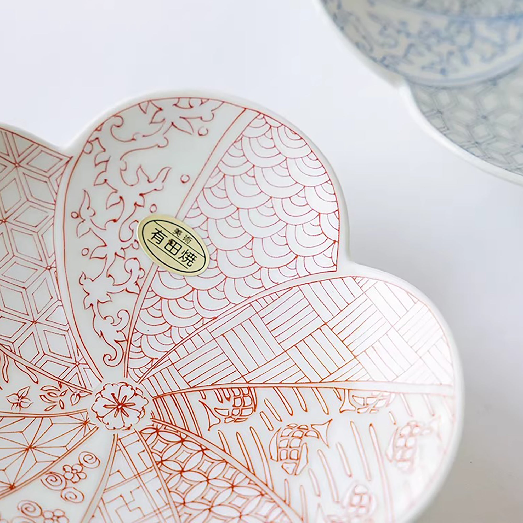 Assiette duo fleur de prunier Arita