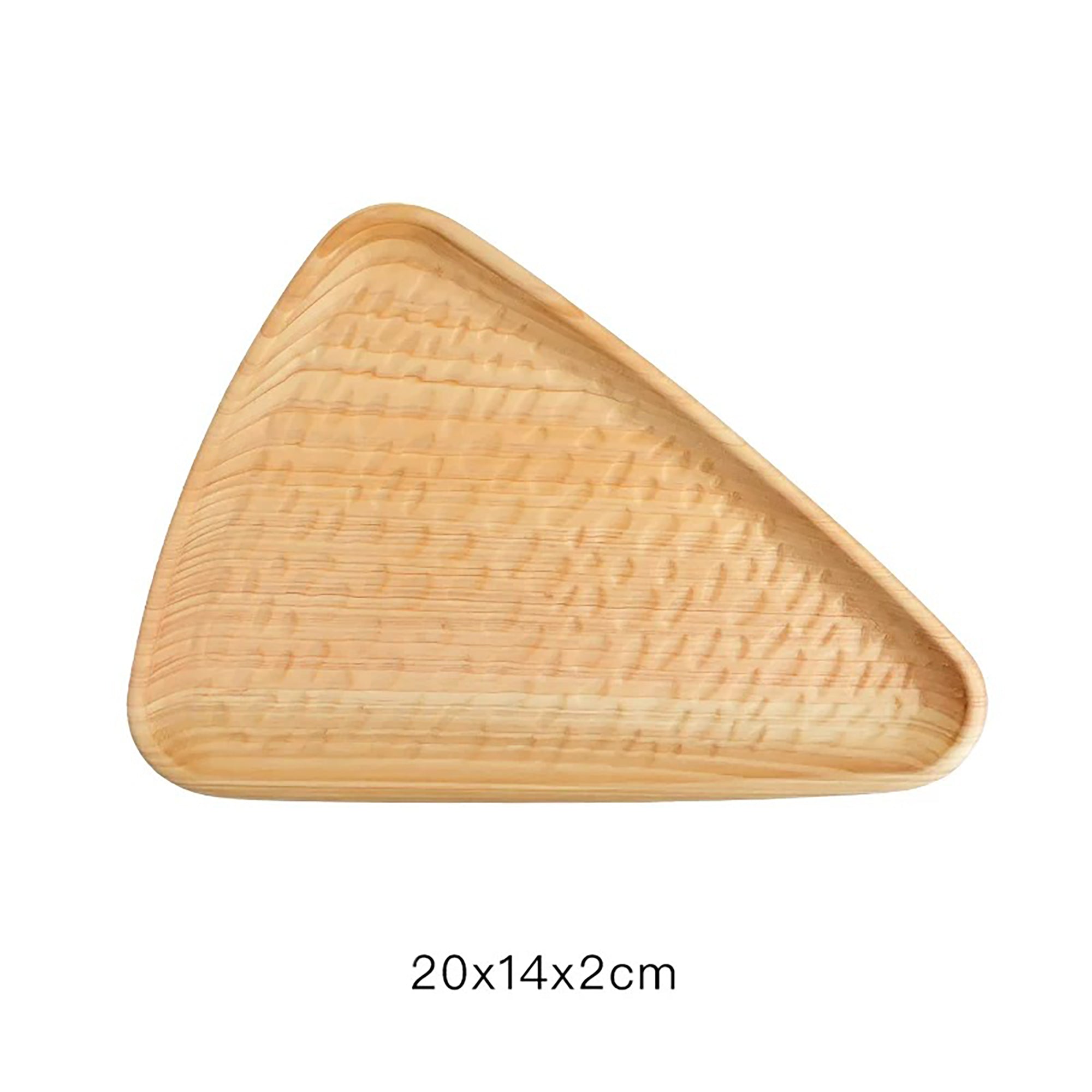 Assiette triangulaire en bois Hinoki massif martelé