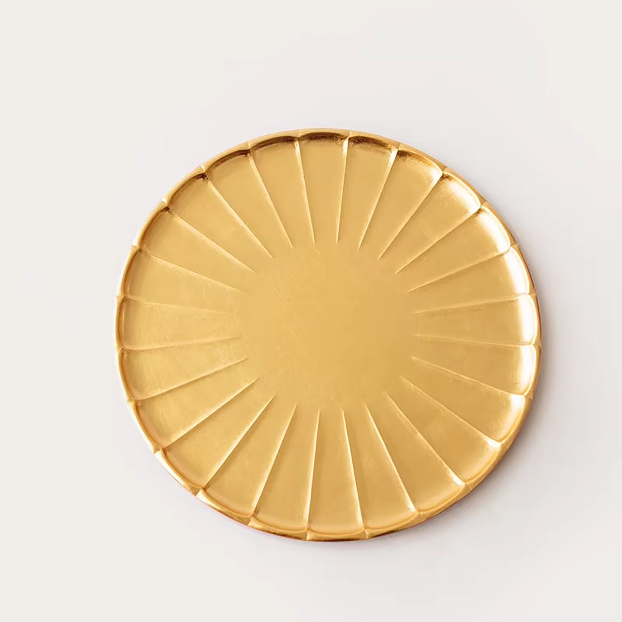 Assiette Yamanaka laque feuille d’or forme fleur