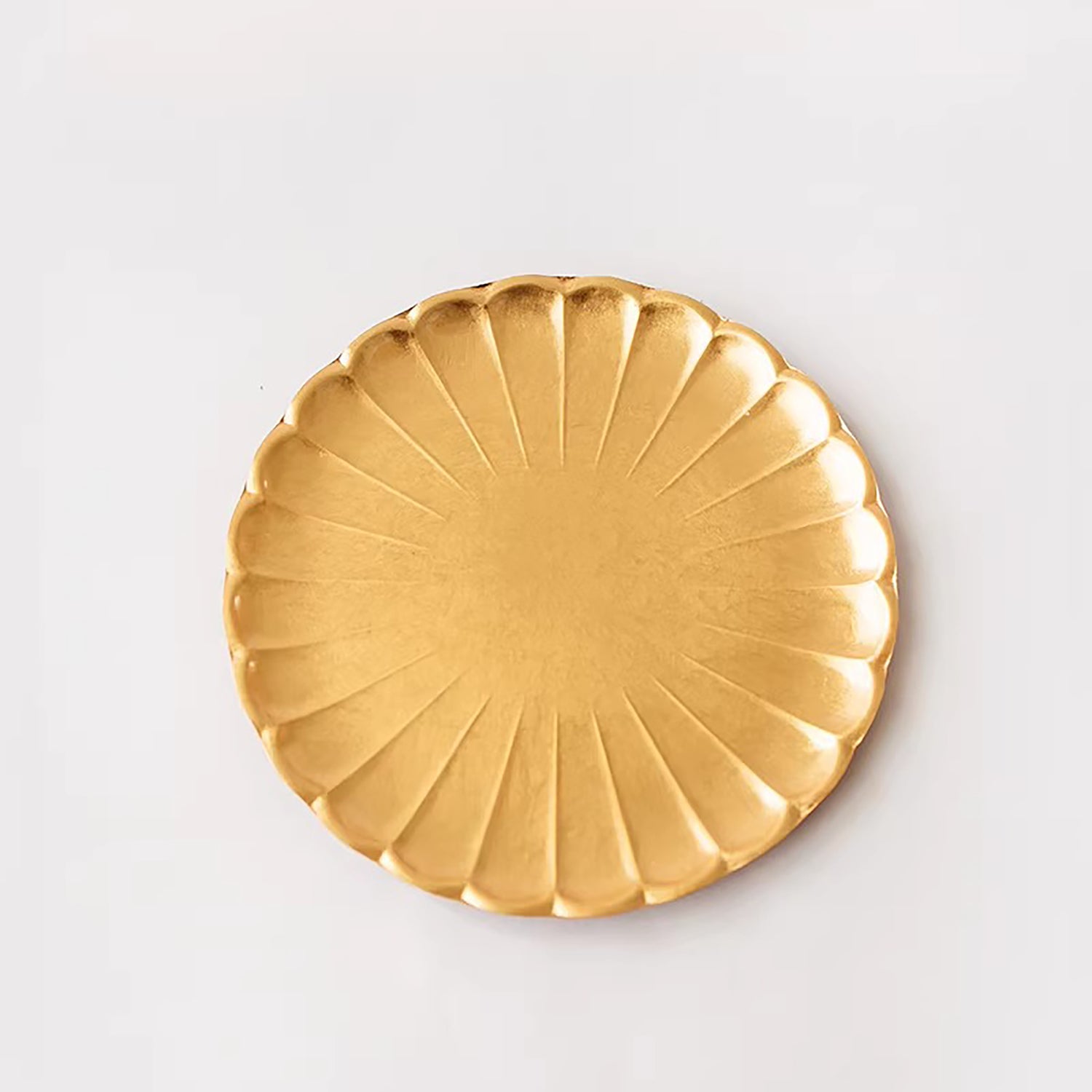 Assiette Yamanaka laque feuille d’or forme fleur