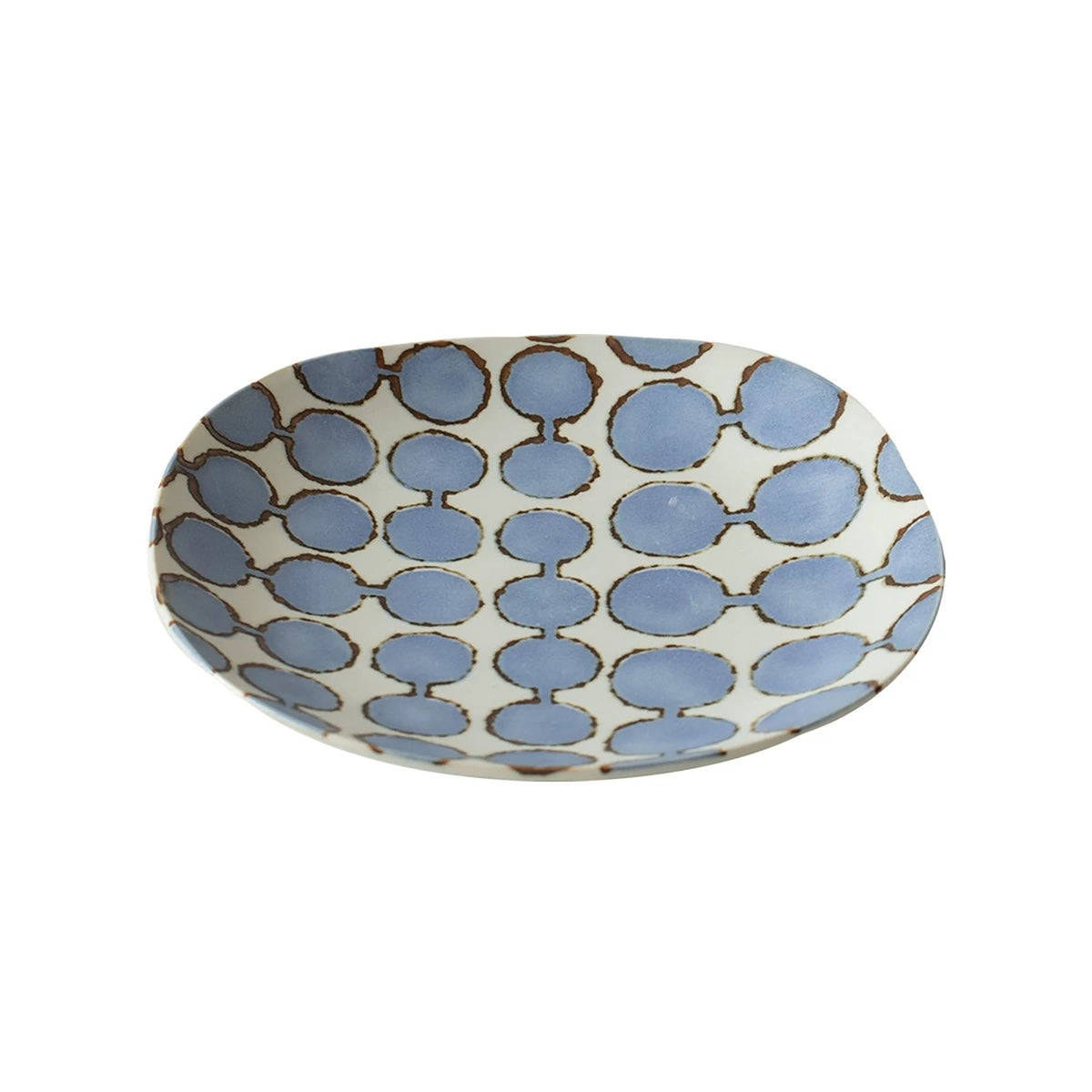 Assiette japonaise Mino-yaki en céramique aux motifs rétro