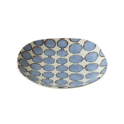 Assiette japonaise Mino-yaki en céramique aux motifs rétro