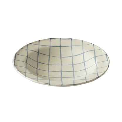 Assiette japonaise Mino-yaki en céramique aux motifs rétro
