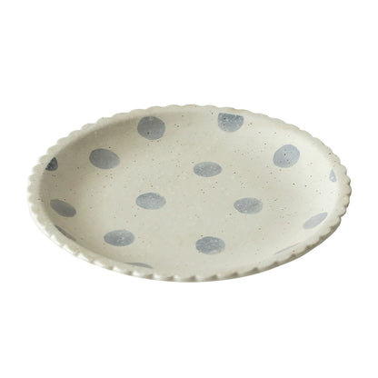 Assiette japonaise Mino-yaki en céramique aux motifs rétro