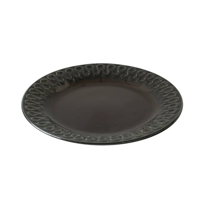 Assiette japonaise Mino-yaki en céramique aux motifs rétro