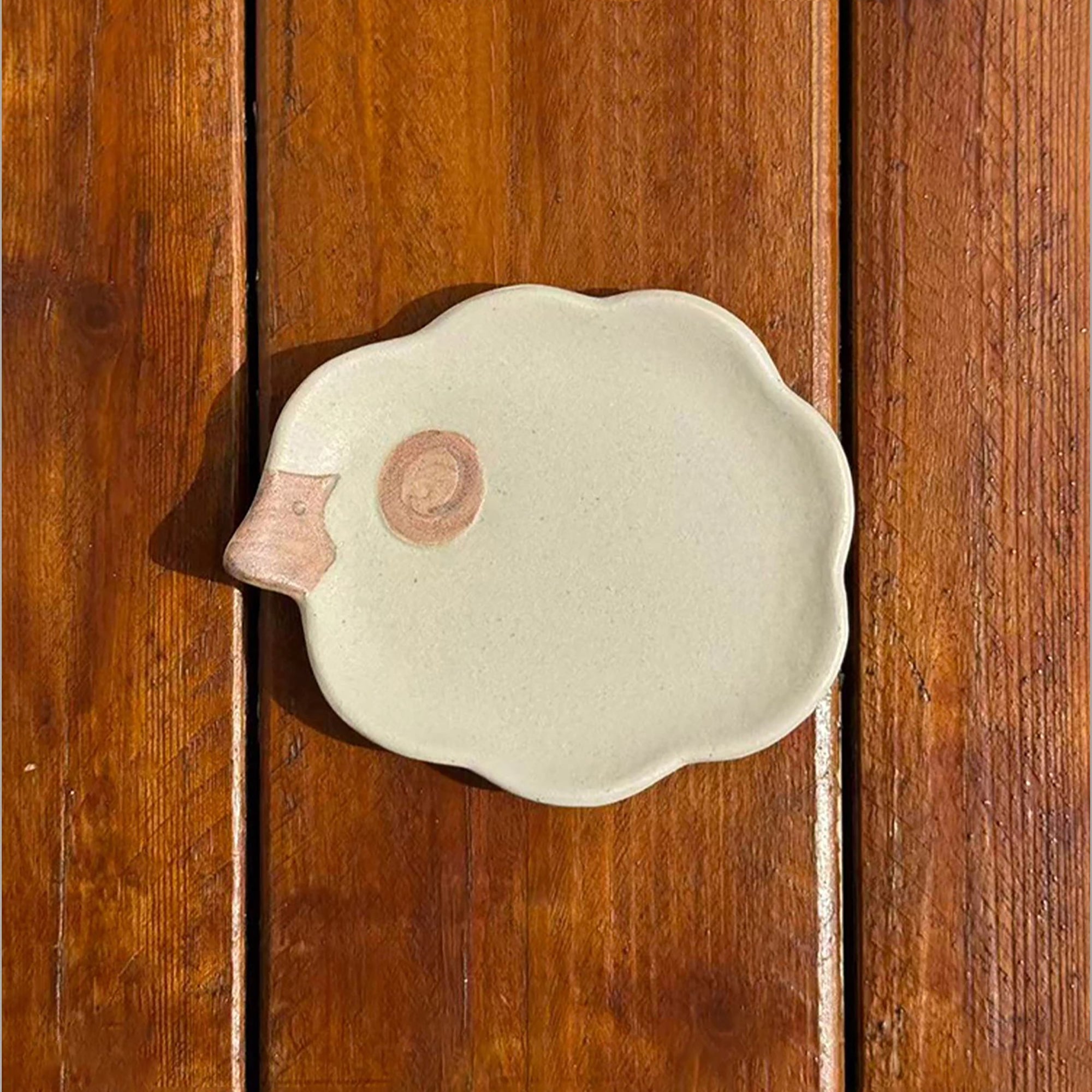 Petite assiette Minoyaki avec mignon motif mouton