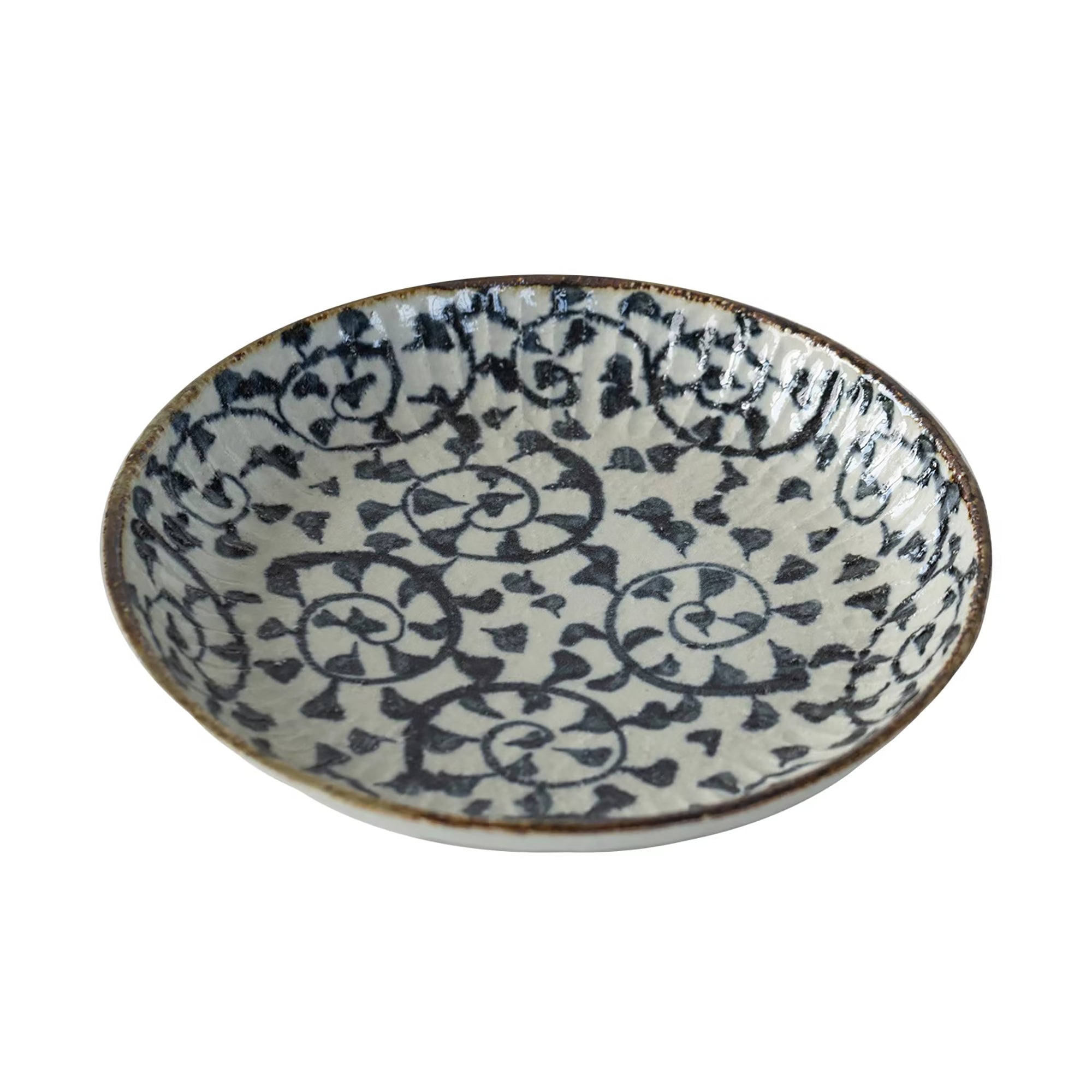 Assiette Minoyaki motif Tako Karakusa