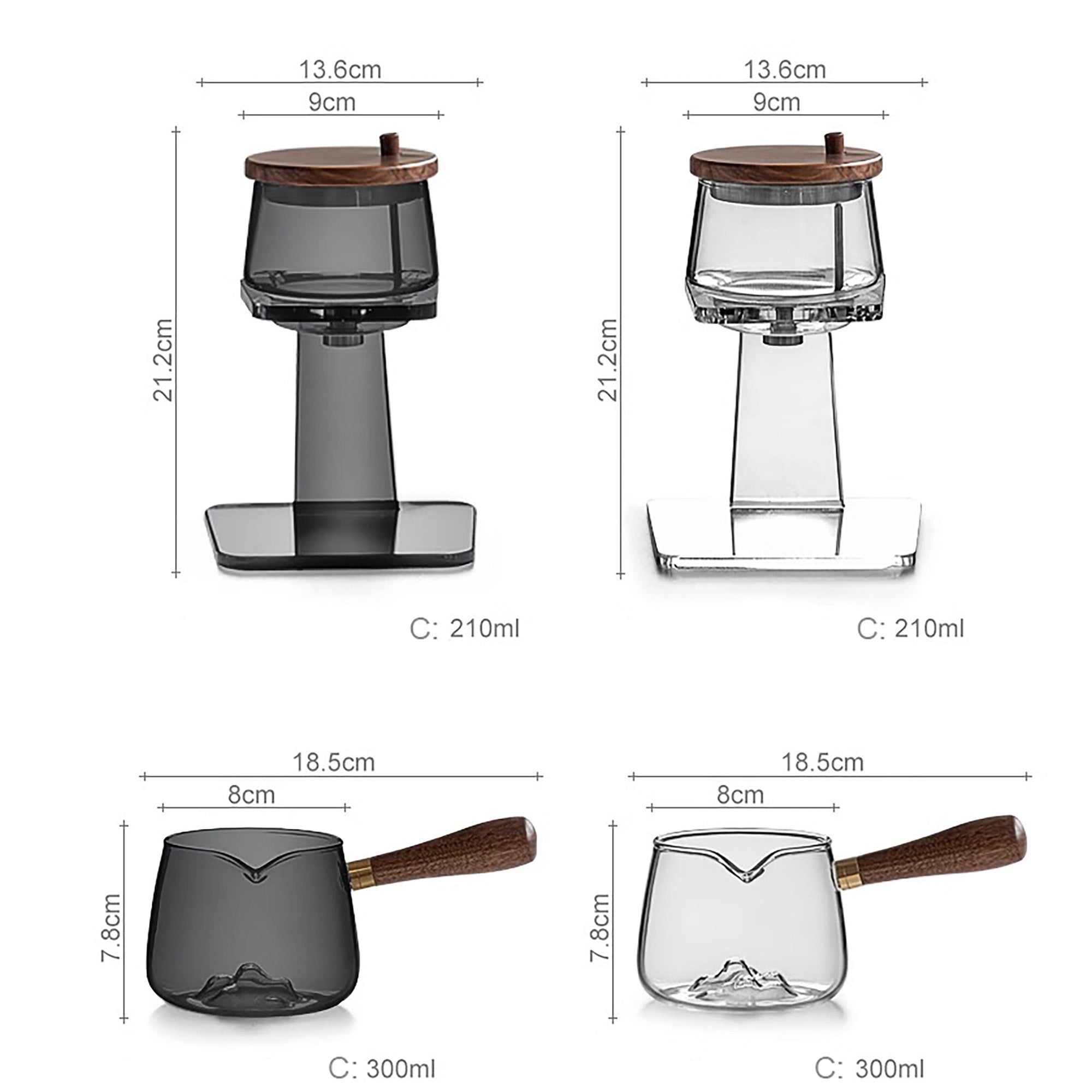 Théière moderne en verre avec fonction contrôle temps d&