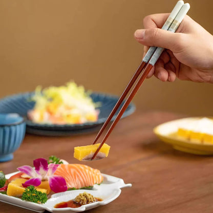 Baguettes Ishida en bois naturel avec coffret cadeau