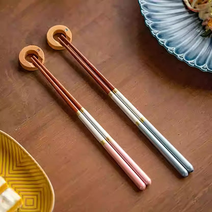 Baguettes Ishida en bois naturel avec coffret cadeau