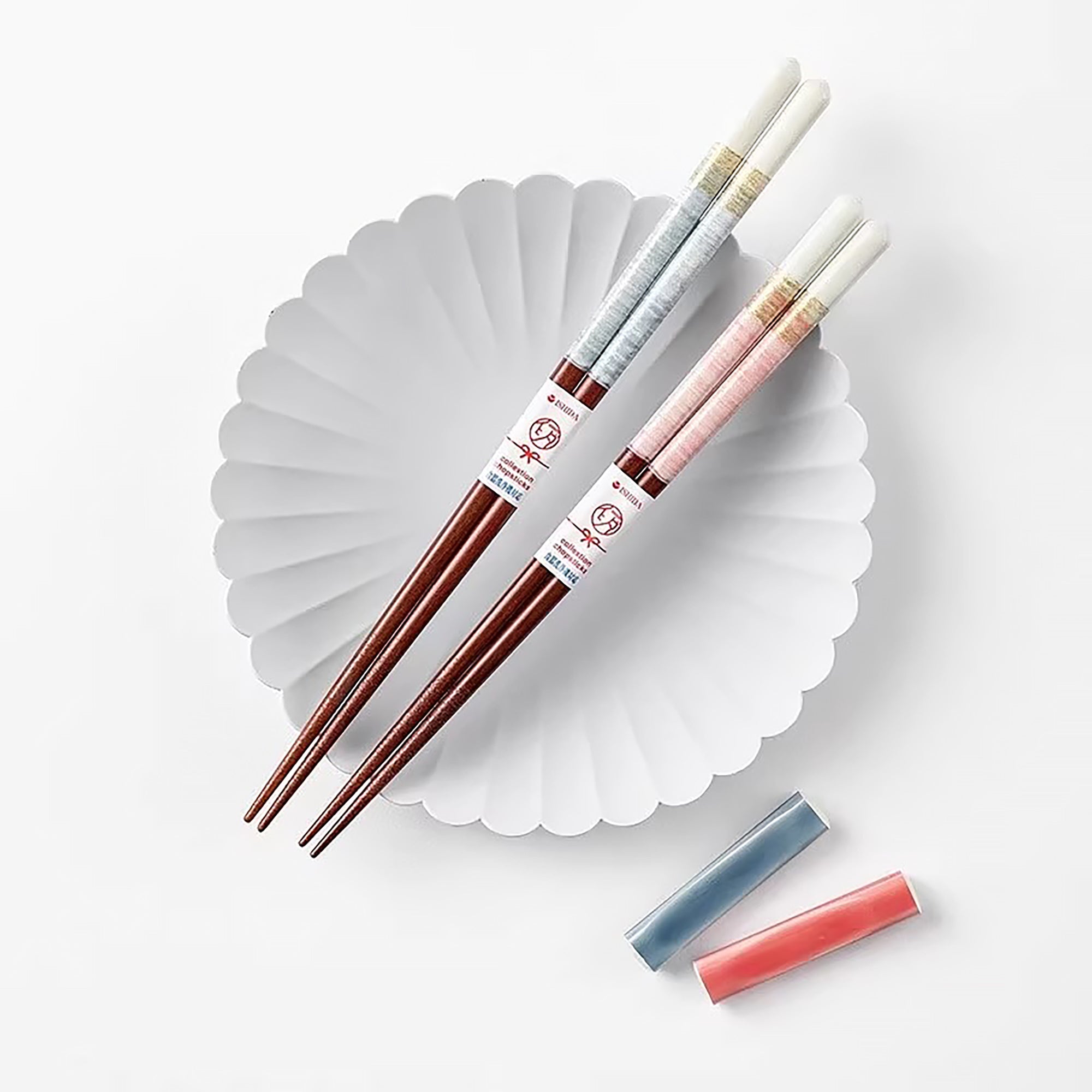 Baguettes Ishida en bois naturel avec coffret cadeau