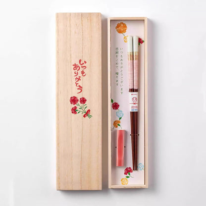 Baguettes Ishida en bois naturel avec coffret cadeau