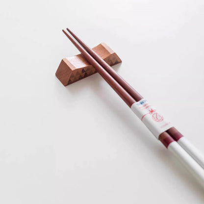 Baguettes en bois naturel Ishida avec Thème “Happy life”