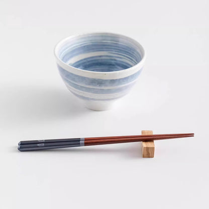 Baguettes en bois naturel Ishida avec Thème “Happy life”