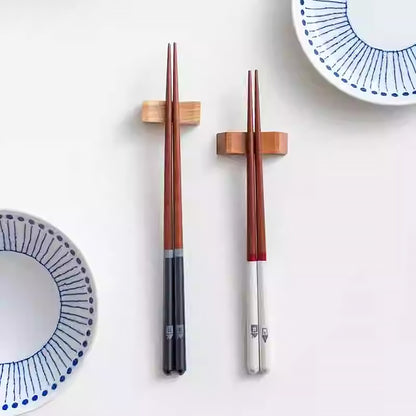 Baguettes en bois naturel Ishida avec Thème “Happy life”