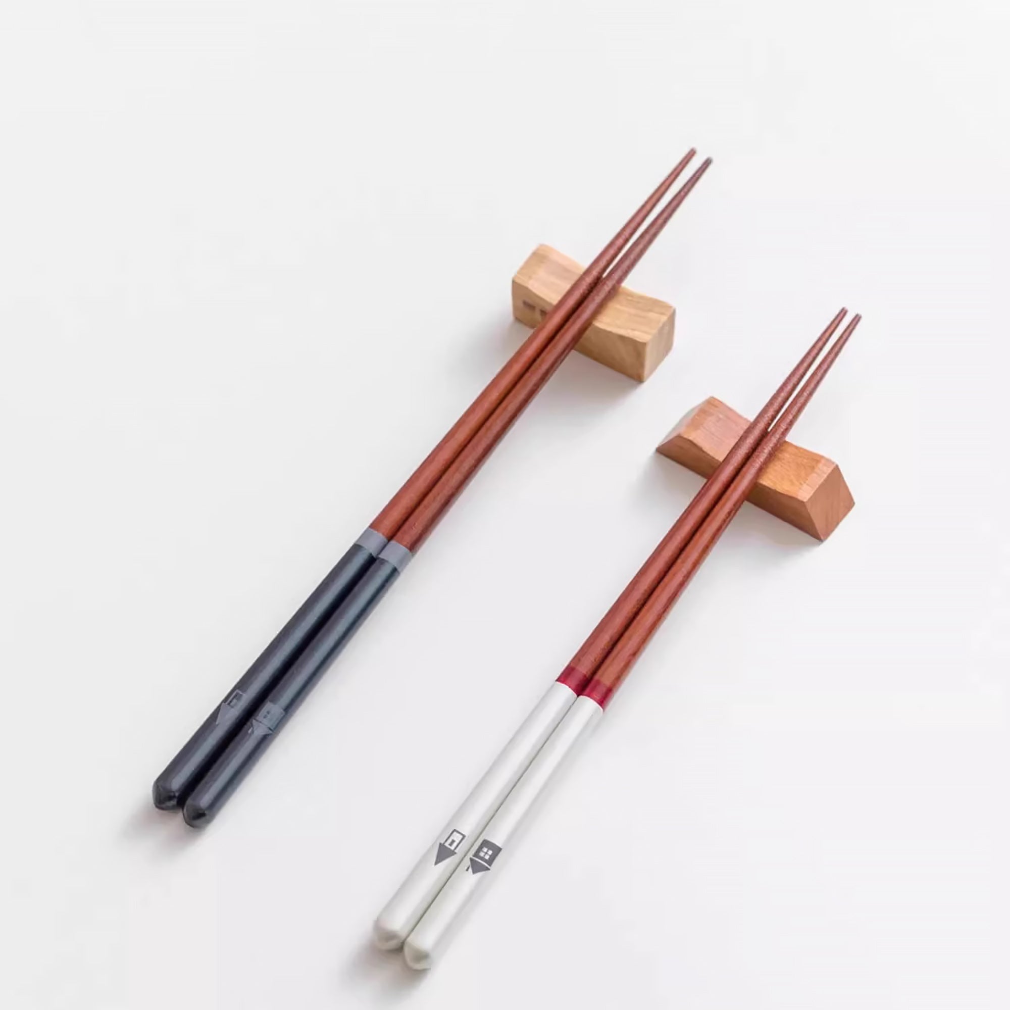 Baguettes en bois naturel Ishida avec Thème “Happy life”