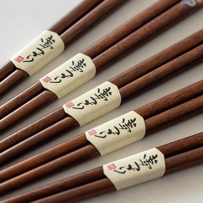 Baguettes Tanaka en bois naturel pointe fine