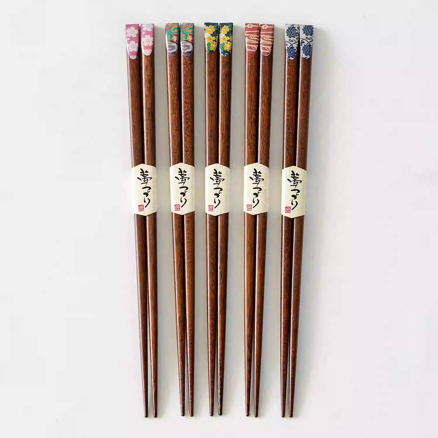 Baguettes Tanaka en bois naturel pointe fine