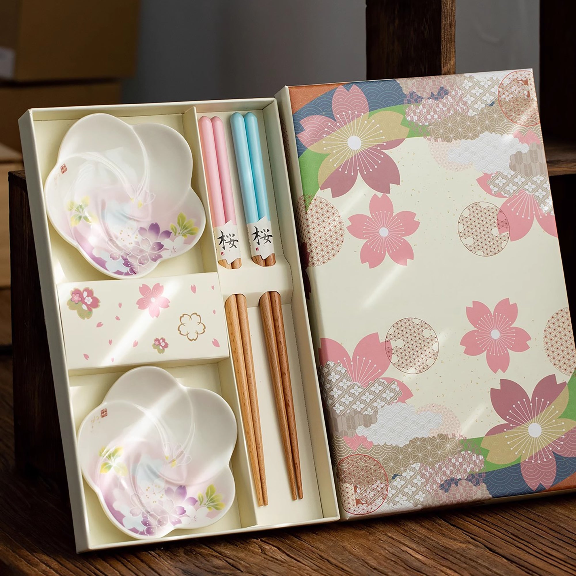 Coffret de baguettes en bois Tanaka 
