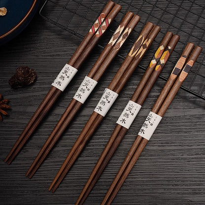Baguettes en noyer avec rétro texture artisanale de Style japonais