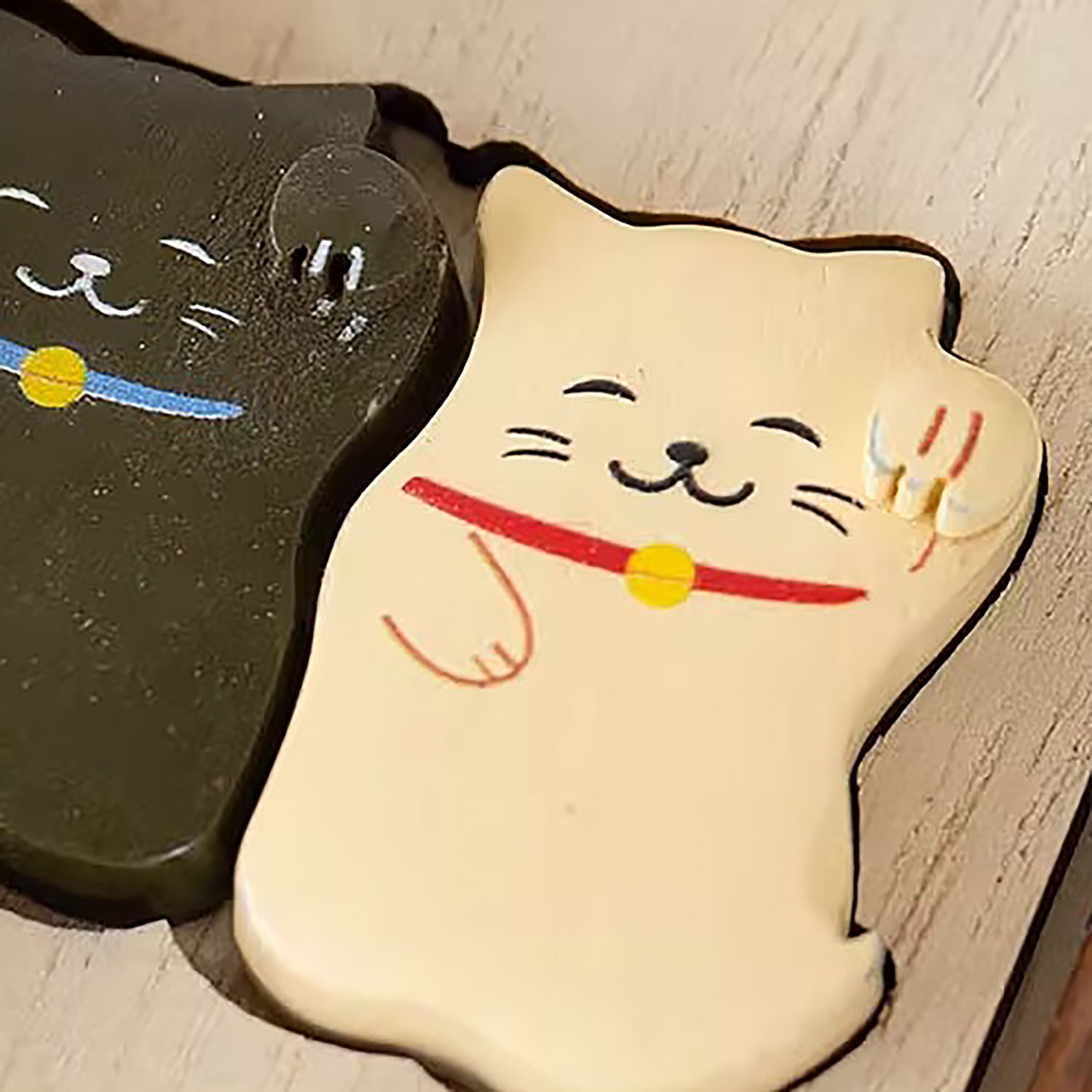 Coffret de baguettes japonaises en bois Maneki Neko