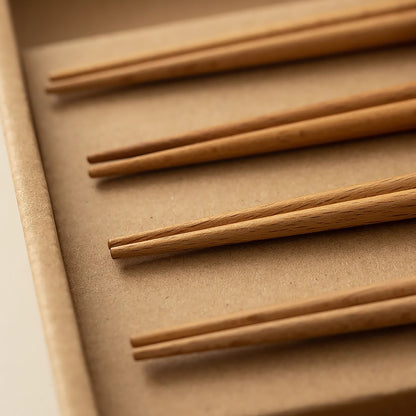 Coffret de baguettes en bois avec coupelle chat