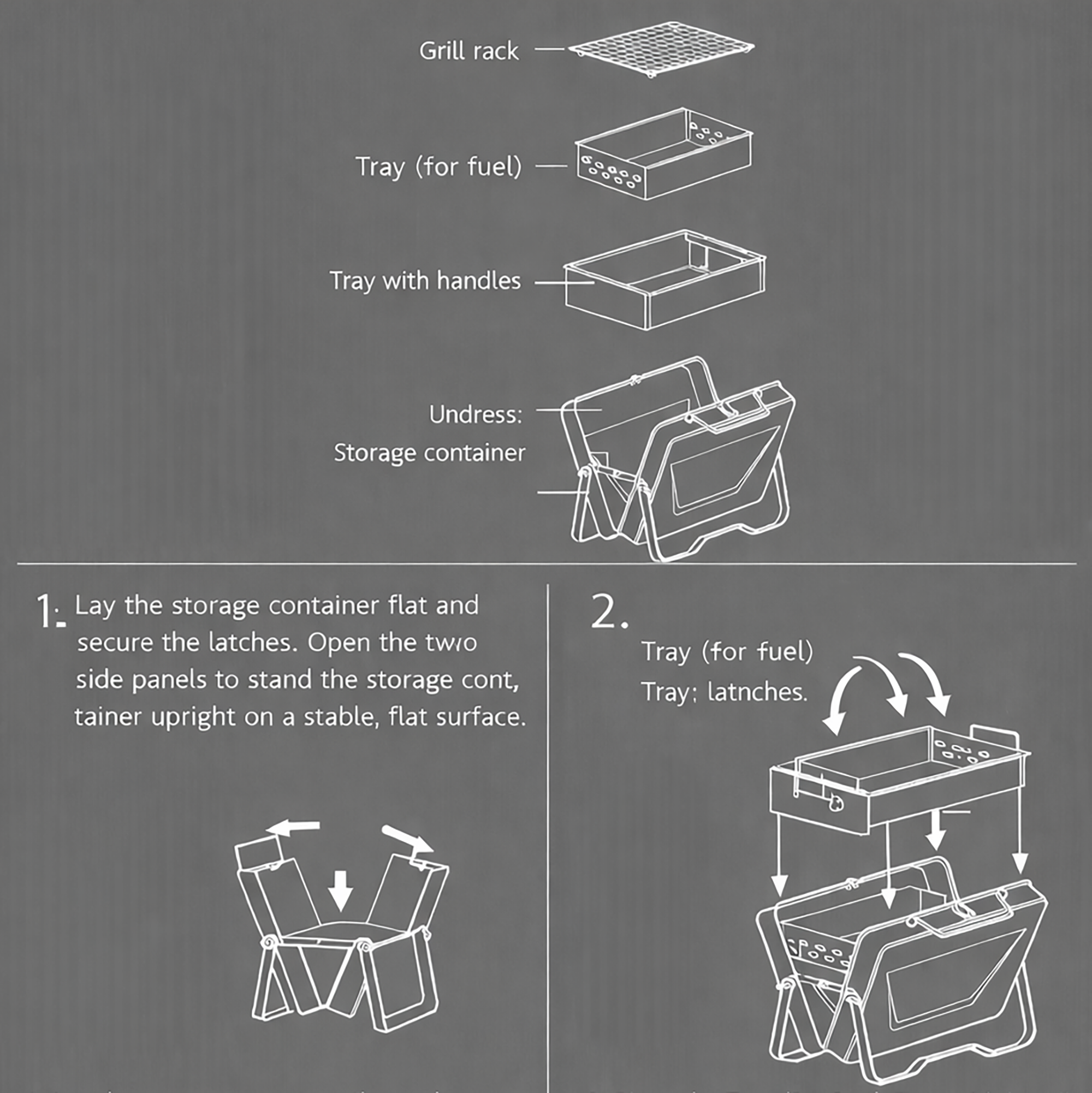Barbecue portable pliable Captain Stag