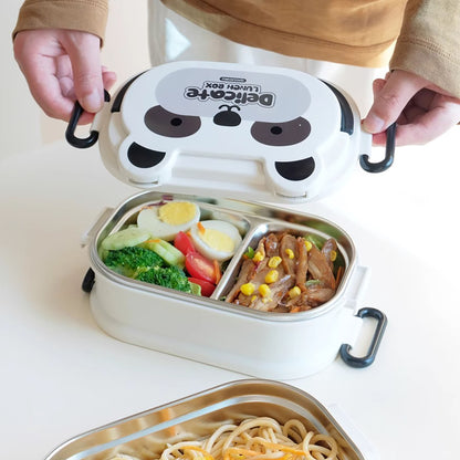 Boîte à bento double couche avec motif d&