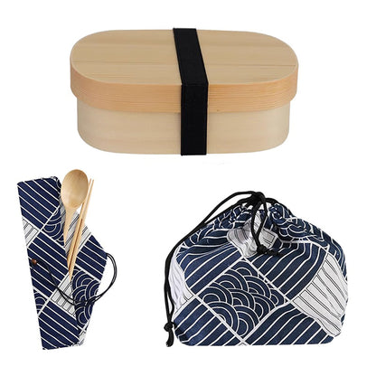Bento en bois de cèdre avec séparateur