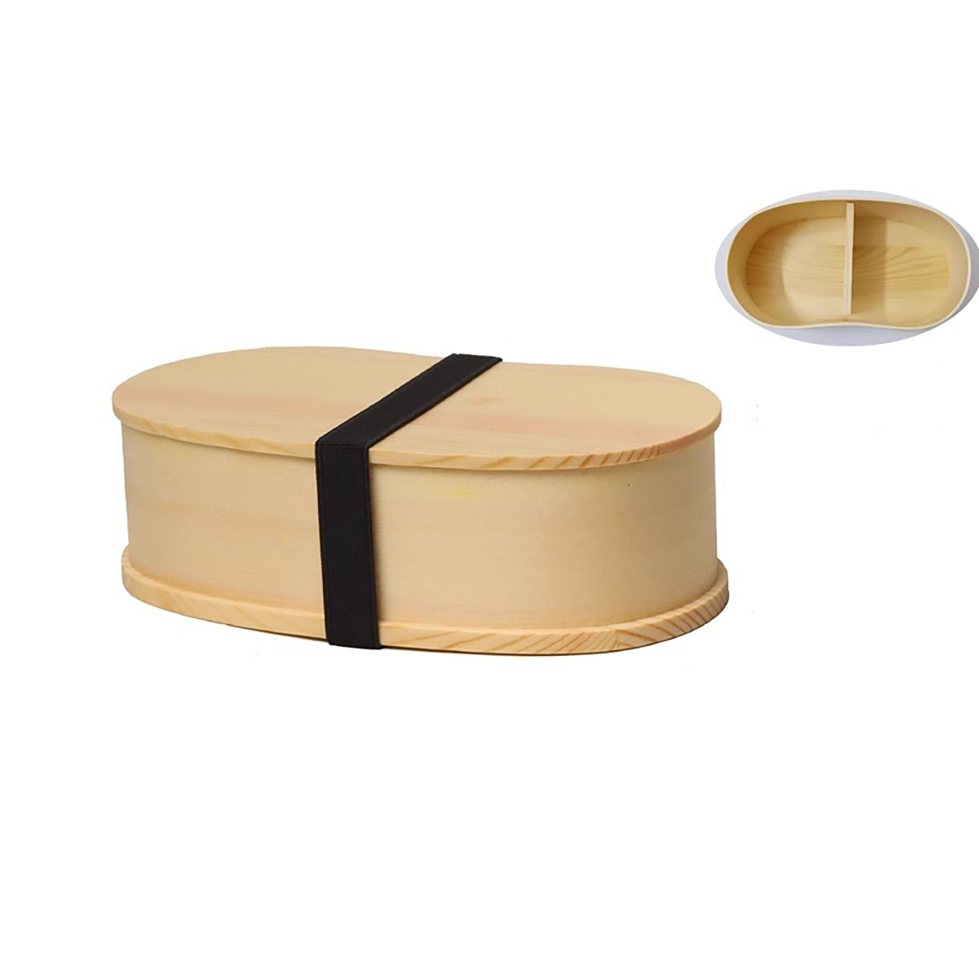 Bento en bois de cèdre avec séparateur