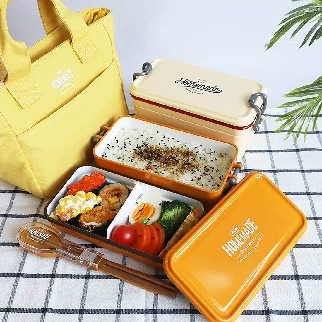 Retro-Doppelschicht-Bento-Box von SABU