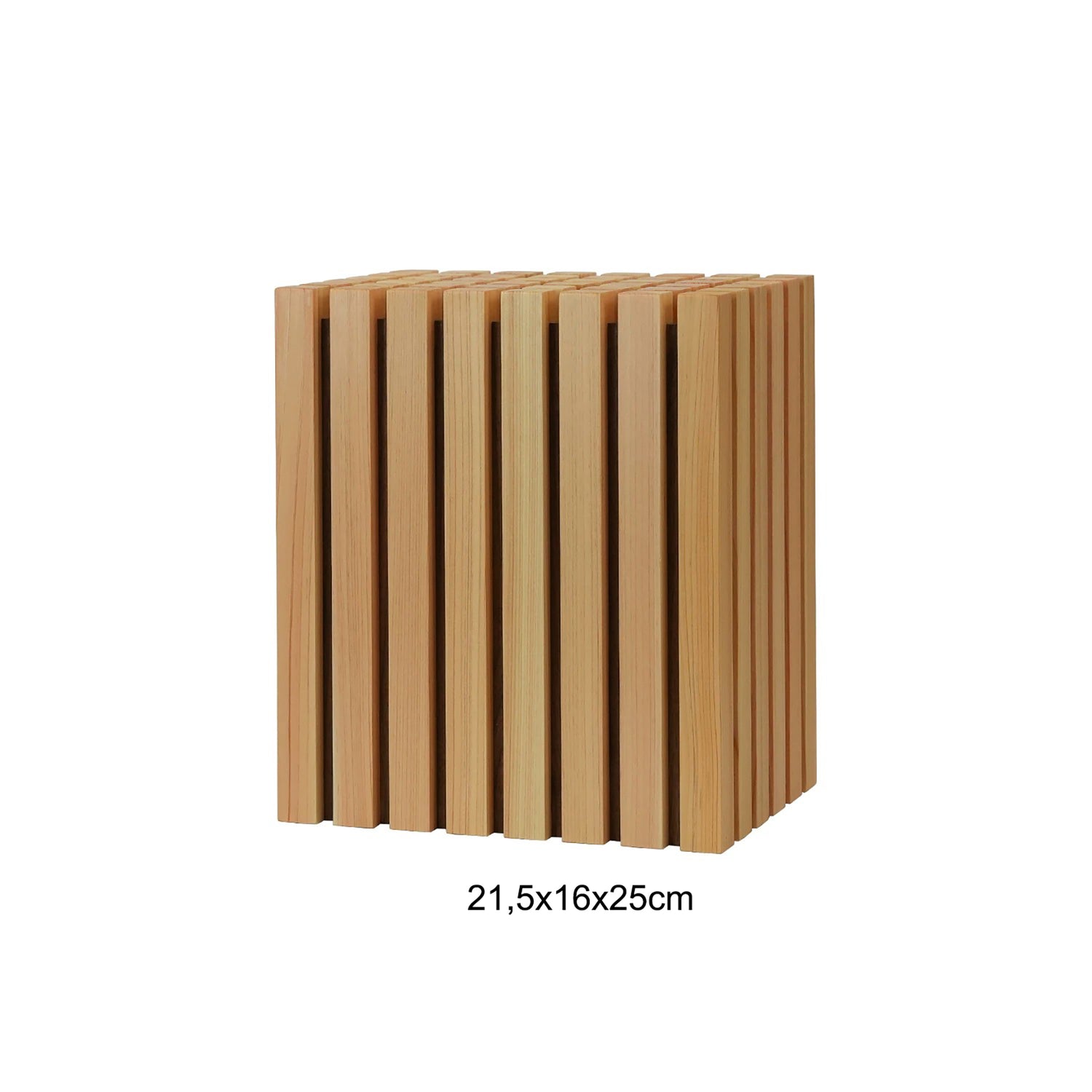 Bloc à couteaux japonais géométrique en bois Hinoki