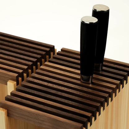 Bloc à couteaux japonais en bois Hinoki 