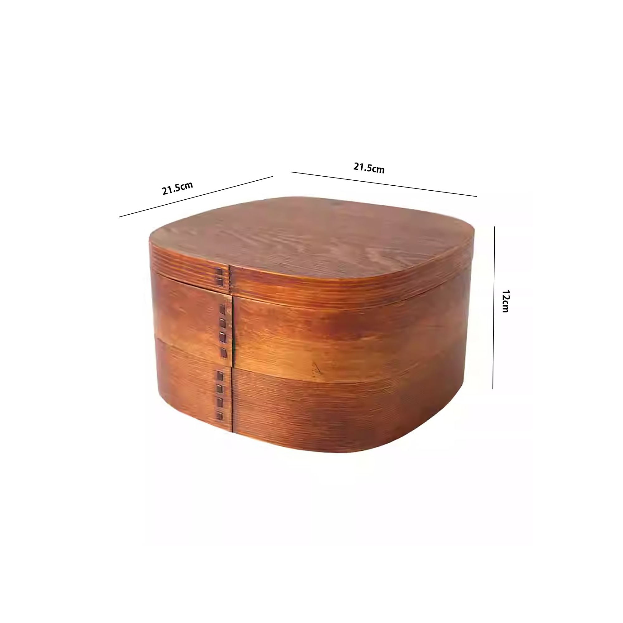 Bento carré à deux étages en bois de cèdre 
