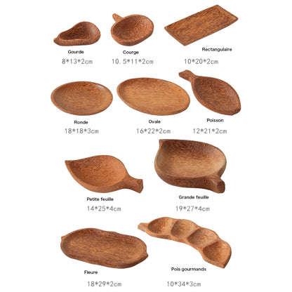 Assiette en bois de coco naturel