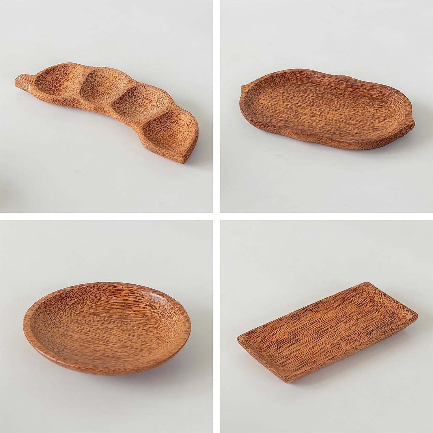 Assiette en bois de coco naturel