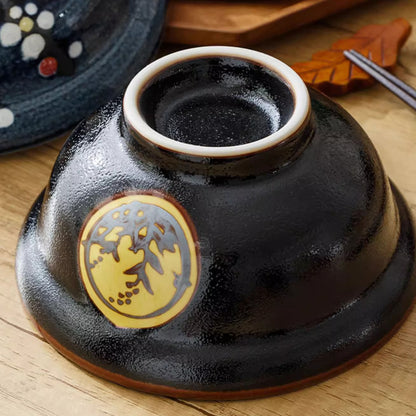 Bol en porcelaine Minoyaki avec couvercle