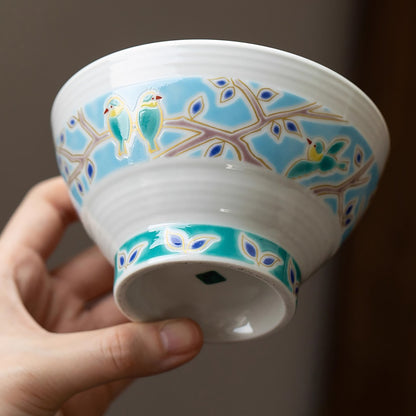 Bol Kutani-yaki motifs porte-bonheur