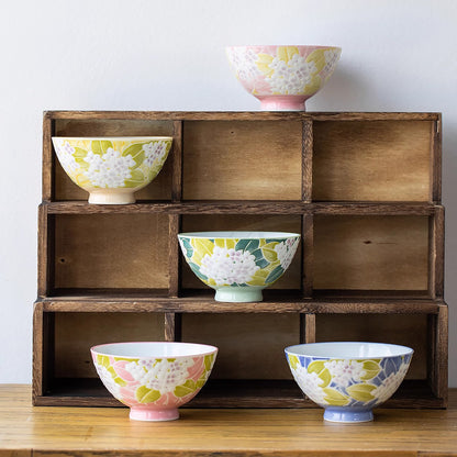 Bol  Minoyaki avec motif lapin ou hortensia
