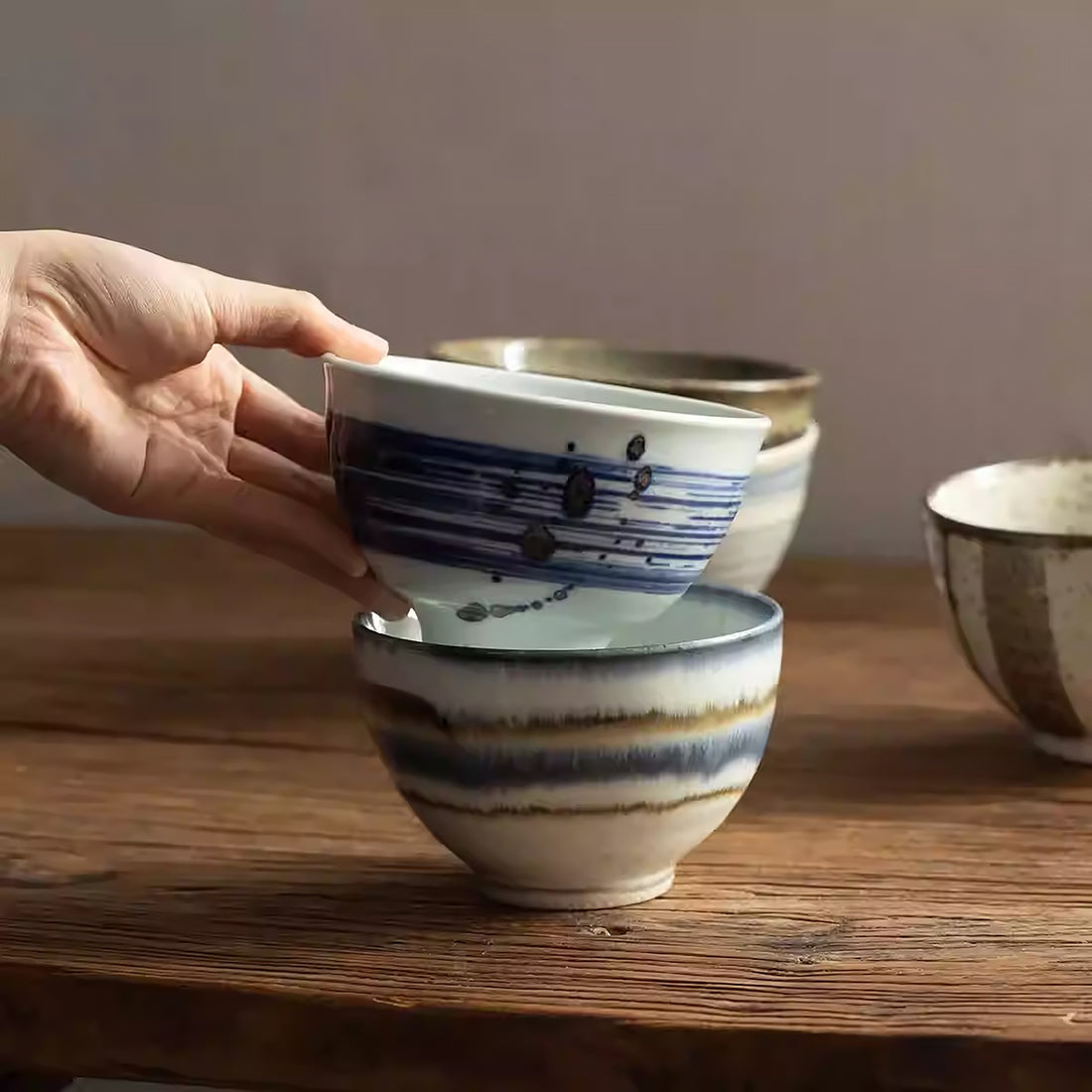 Bol en céramique Mino-yaki style minimaliste japonais