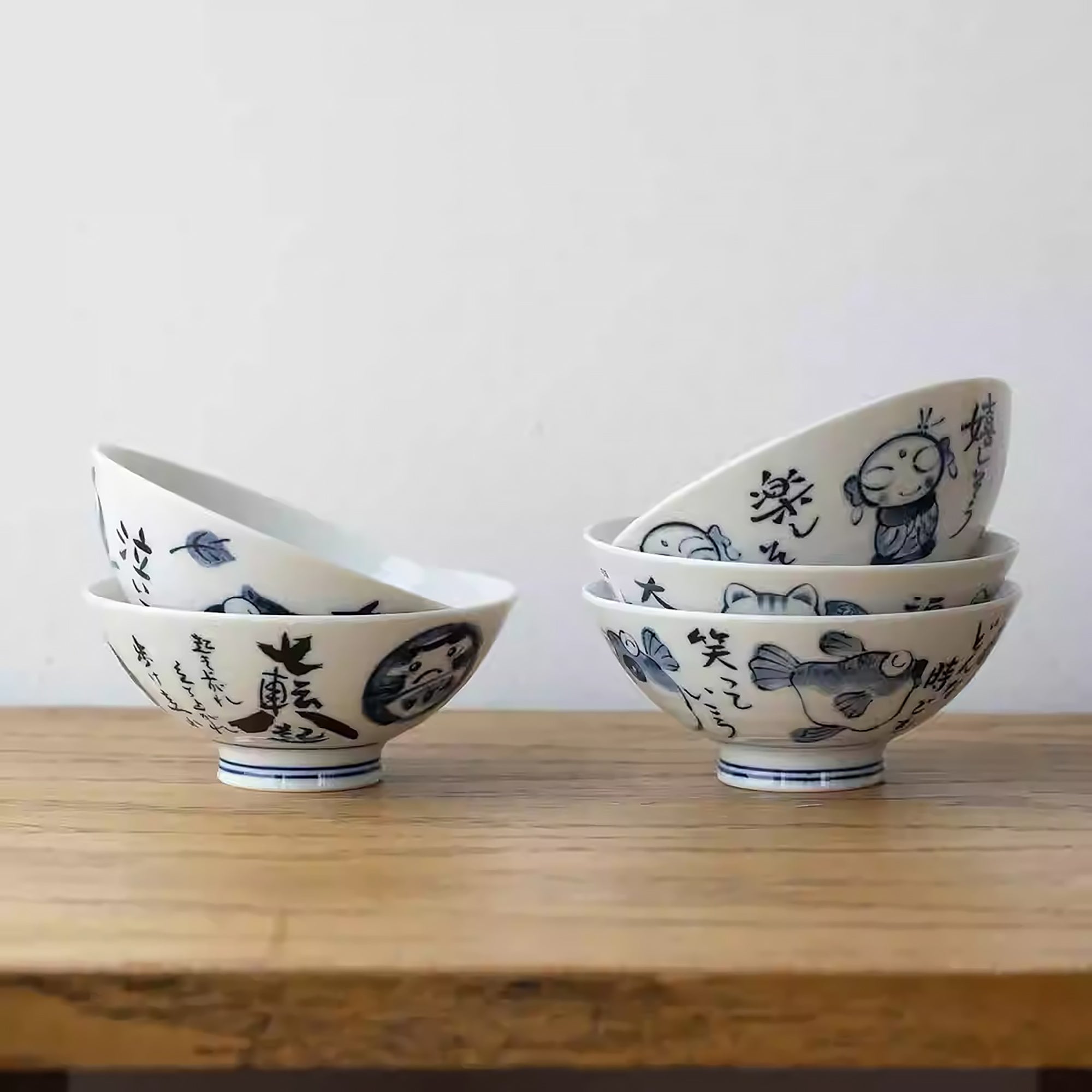 Bol en porcelaine Minoyaki série “Bonne Fortune”