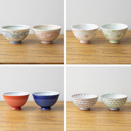 Bol en céramique Minoyaki avec motif floraux