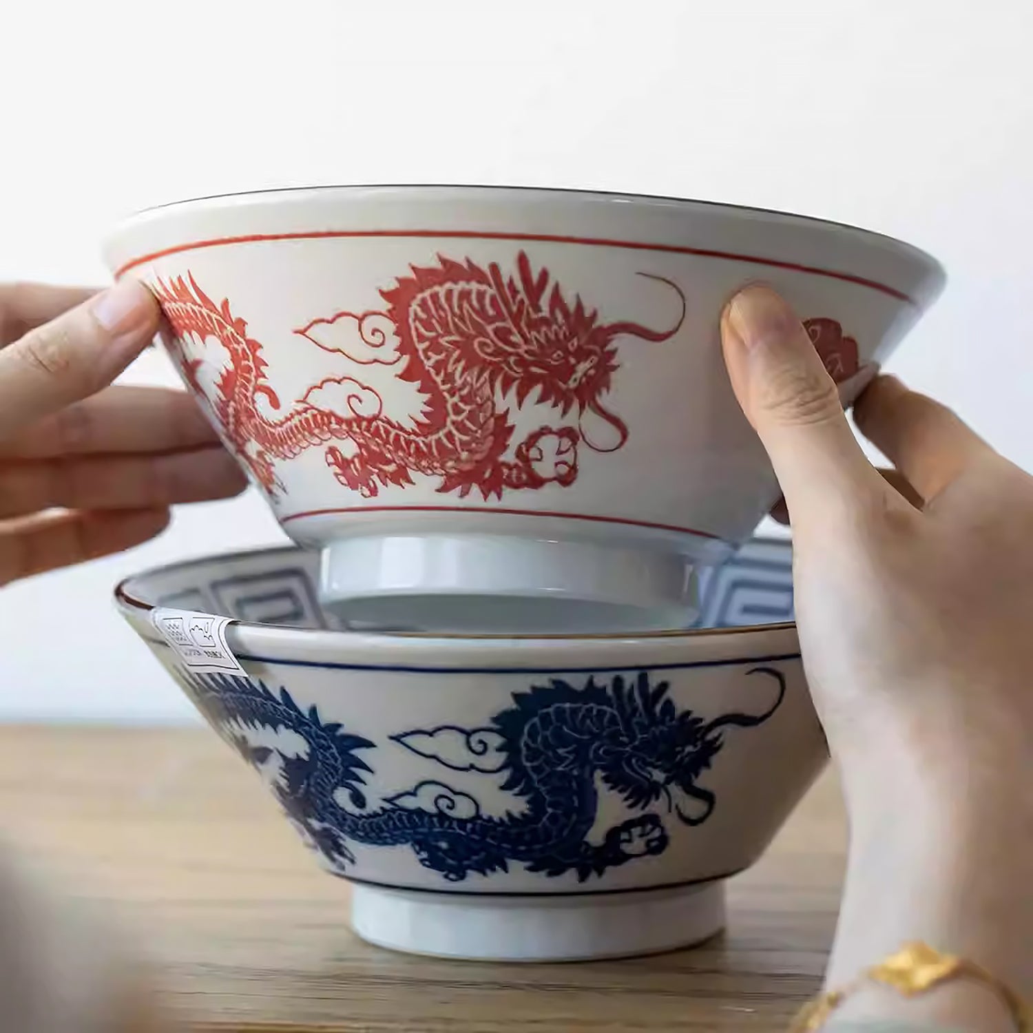 Bol à ramen japonais Minoyaki motif dragon