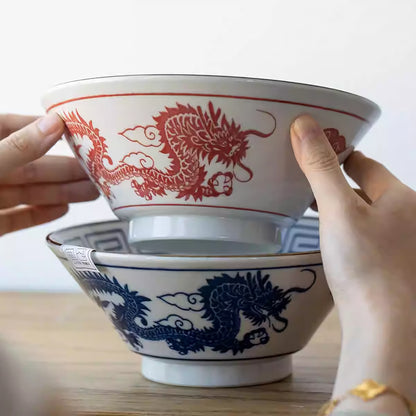 Bol à ramen japonais Minoyaki motif dragon