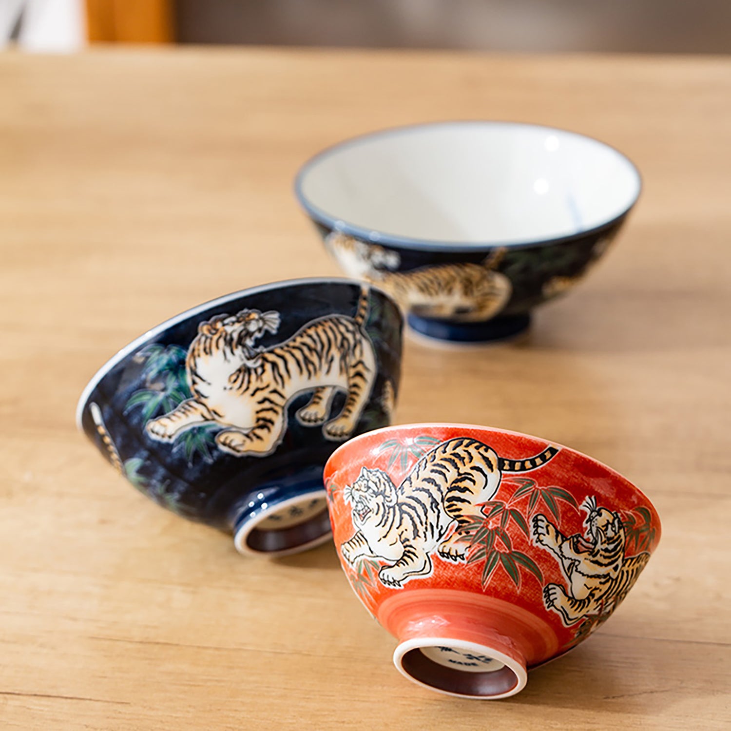 Bol en Céramique Minoyaki avec motif tigre